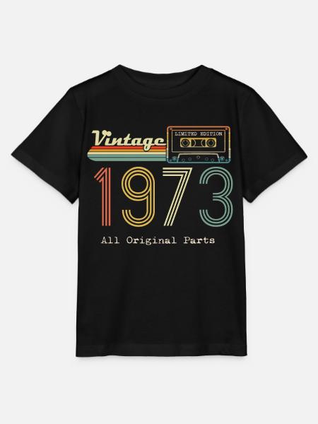 1973 Original 1973 Vintage Vintage Retro anniversa - Stanley/Stella MINI CREATOR Kids’ T-Shirt - black