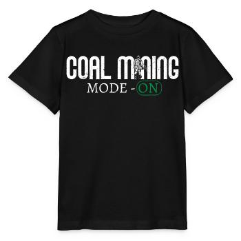 Mode d’extraction de charbon - Mineur de pioche ON - T-shirt bio MINI CREATOR Stanley/Stella Enfant - noir - Devant - Mikhail (115cm)