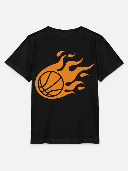 basketball fire - Stanley/Stella Kinder T-Shirt MINI CREATOR  - Schwarz