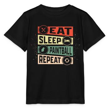 Manger Dormir Paintball Répéter Joueur Tactique Paintba - T-shirt bio MINI CREATOR Stanley/Stella Enfant - noir - Devant - Mikhail (115cm)