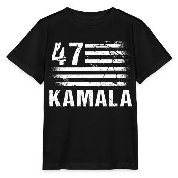 Vintage US FLAGGE - Kamala Harris 2024 für - Stanley/Stella Kinder T-Shirt MINI CREATOR  - Schwarz - Vorne - Mikhail (115cm)