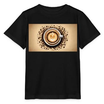 A Coffee Bean Latte from The Coffee Bean - Stanley/Stella MINI CREATOR Kids’ T-Shirt - black - Front - Mikhail (115cm)