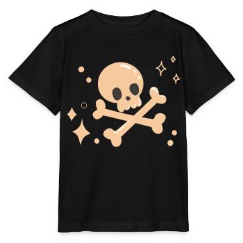 Cute Skull Pink Halloween Pinkoween - Stanley/Stella MINI CREATOR Kids’ T-Shirt - black - Front - Mikhail (115cm)