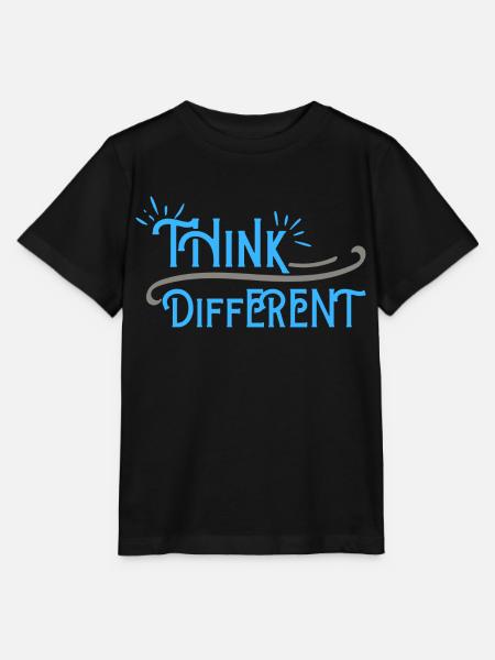 Think Differnet Blaue Grau Design - Stanley/Stella Kinder T-Shirt MINI CREATOR - Schwarz