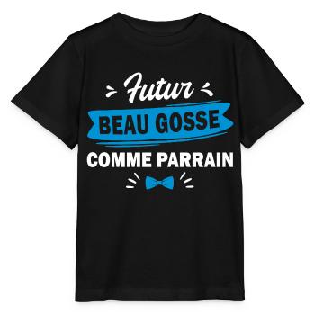 futur beau gosse / / t-shirt bébé / body bébé - T-shirt bio MINI CREATOR Stanley/Stella Enfant - noir - Devant - Mikhail (115cm)