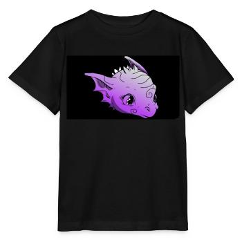 Dragon violet - T-shirt bio MINI CREATOR Stanley/Stella Enfant - noir - Devant - Mikhail (115cm)