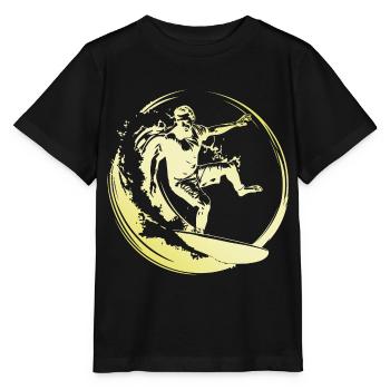 Surfer Man - Stanley/Stella MINI CREATOR Kids’ T-Shirt - black - Front - Mikhail (115cm)