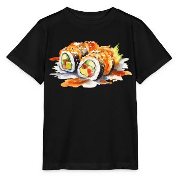 Sushi - T-shirt bio MINI CREATOR Stanley/Stella Enfant - noir - Devant - Mikhail (115cm)