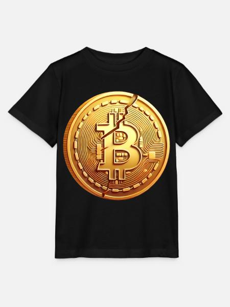 Geknacktes Bitcoin-Münzen-Design - Stanley/Stella Kinder T-Shirt MINI CREATOR - Schwarz