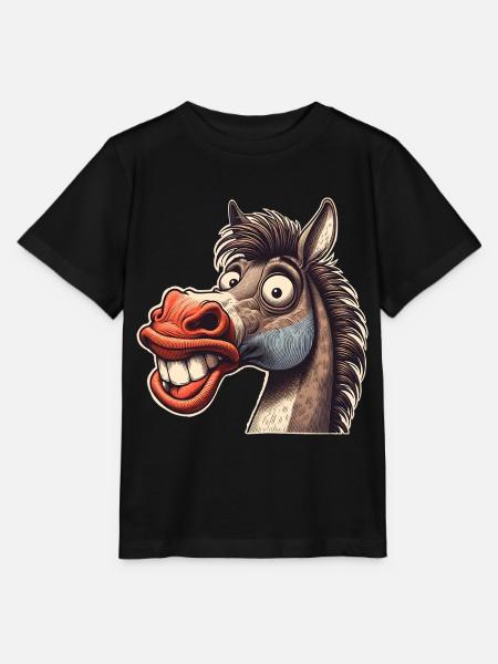 Pferd - Stanley/Stella Kinder T-Shirt MINI CREATOR - Schwarz