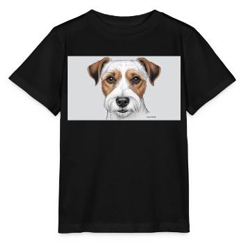 Parson Russel Terrier - Stanley/Stella Kinder T-Shirt MINI CREATOR  - Schwarz - Vorne - Mikhail (115cm)