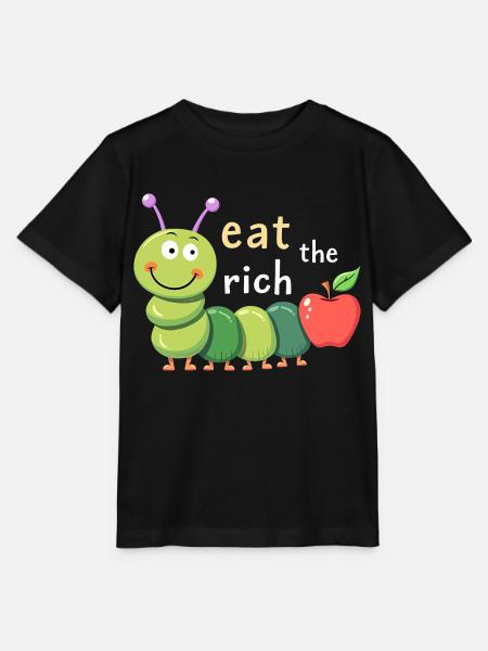 Eat The Rich - Hungry Caterpillar - Stanley/Stella Kinder T-Shirt MINI CREATOR - Schwarz