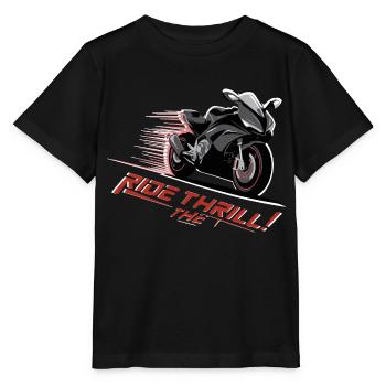 SURFEZ SUR LE FRISSON - T-shirt bio MINI CREATOR Stanley/Stella Enfant - noir - Devant - Mikhail (115cm)