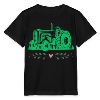 Tractor / tractor / tractor - Stanley/Stella MINI CREATOR Kids’ T-Shirt - black - Front - Mikhail (115cm)