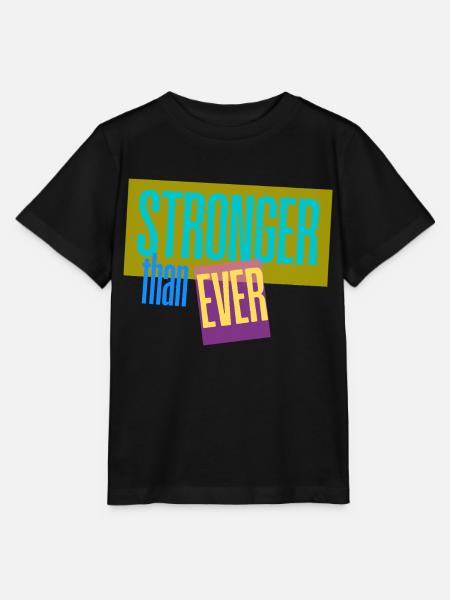Stronger than ever - Stanley/Stella Kinder T-Shirt MINI CREATOR  - Schwarz