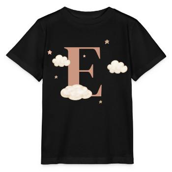 Buchstabe e bewölkt Sterne - Stanley/Stella Kinder T-Shirt MINI CREATOR  - Schwarz - Vorne - Mikhail (115cm)