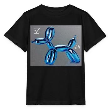 Hunde-Ballon - Stanley/Stella Kinder T-Shirt MINI CREATOR  - Schwarz - Vorne - Mikhail (115cm)
