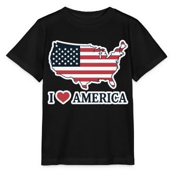 ICH LIEBE AMERIKA - Stanley/Stella Kinder T-Shirt MINI CREATOR  - Schwarz - Vorne - Mikhail (115cm)
