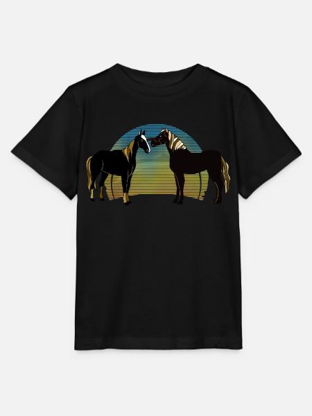 Pferde - Stanley/Stella Kinder T-Shirt MINI CREATOR  - Schwarz