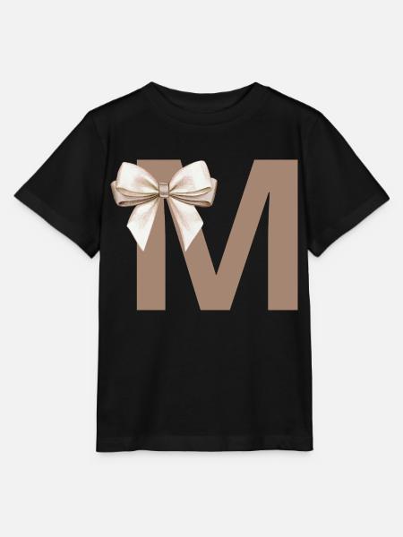 Buchstabe M Knoten - Stanley/Stella Kinder T-Shirt MINI CREATOR  - Schwarz