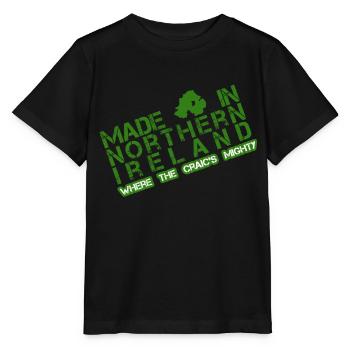 Made in Nordirland - Stanley/Stella Kinder T-Shirt MINI CREATOR  - Schwarz - Vorne - Mikhail (115cm)