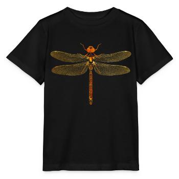 Libellule or - T-shirt bio MINI CREATOR Stanley/Stella Enfant - noir - Devant - Mikhail (115cm)