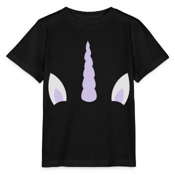 unicorn horn and ears - Stanley/Stella MINI CREATOR Kids’ T-Shirt - black - Front - Mikhail (115cm)