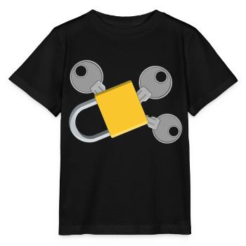Schlüssel Chaos - Stanley/Stella Kinder T-Shirt MINI CREATOR  - Schwarz - Vorne - Mikhail (115cm)