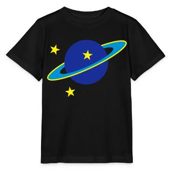 Saturn - Stanley/Stella Kinder T-Shirt MINI CREATOR  - Schwarz - Vorne - Mikhail (115cm)