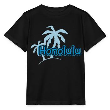 Honolulu Palmen Strand Hawaii Urlaub 1c - Stanley/Stella Kinder T-Shirt MINI CREATOR  - Schwarz - Vorne - Mikhail (115cm)