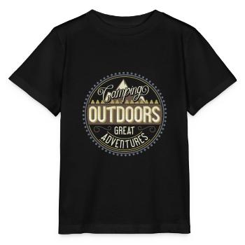 CAMPING OUTDOORS - Stanley/Stella MINI CREATOR Kids’ T-Shirt - black - Front - Mikhail (115cm)