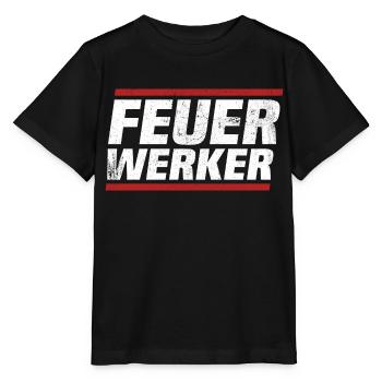 feuerwerk shirt für feuerwerker - Stanley/Stella Kinder T-Shirt MINI CREATOR  - Schwarz - Vorne - Mikhail (115cm)
