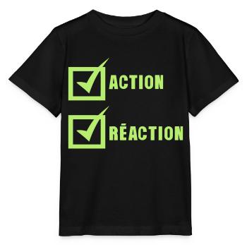 valid reaction action case - Stanley/Stella MINI CREATOR Kids’ T-Shirt - black - Front - Mikhail (115cm)