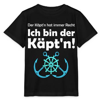 Kapitän maritime maritim Boot Geschenk - Stanley/Stella Kinder T-Shirt MINI CREATOR  - Schwarz - Vorne - Mikhail (115cm)