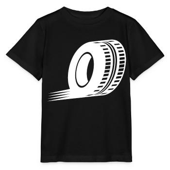 Icône de pneu / pneu simple blanc - T-shirt bio MINI CREATOR Stanley/Stella Enfant - noir - Devant - Mikhail (115cm)