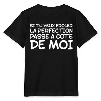 Perfection humour - T-shirt bio MINI CREATOR Stanley/Stella Enfant - noir - Devant - Mikhail (115cm)
