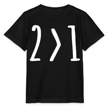 2> Mehr als 1 Math Prof Algebra Science Humor - Stanley/Stella Kinder T-Shirt MINI CREATOR  - Schwarz - Vorne - Mikhail (115cm)
