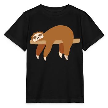 Faultier - Stanley/Stella Kinder T-Shirt MINI CREATOR  - Schwarz - Vorne - Mikhail (115cm)