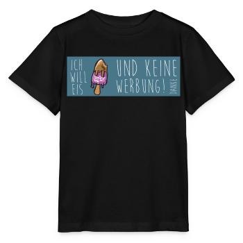 Ich will Eis und keine Werbung - Stanley/Stella Kinder T-Shirt MINI CREATOR  - Schwarz - Vorne - Mikhail (115cm)