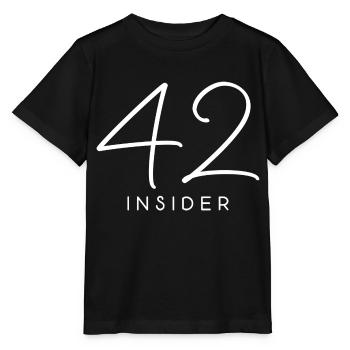 42 insider Film Galaxis Anhalter Spruch Schrift - Stanley/Stella Kinder T-Shirt MINI CREATOR  - Schwarz - Vorne - Mikhail (115cm)