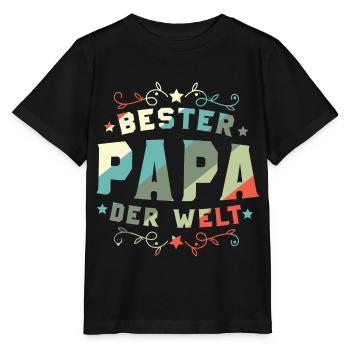Bester Papa Der Welt Bester Papa - Stanley/Stella Kinder T-Shirt MINI CREATOR  - Schwarz - Vorne - Mikhail (115cm)