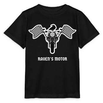 Raven es motor motorrad biker Café Racer - Stanley/Stella Kinder T-Shirt MINI CREATOR  - Schwarz - Vorne - Mikhail (115cm)