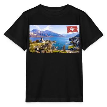 Spiez, Schweiz. - Stanley/Stella Kinder T-Shirt MINI CREATOR  - Schwarz - Vorne - Mikhail (115cm)