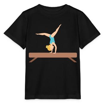 Gymnastics Girl on Bars - Stanley/Stella MINI CREATOR Kids’ T-Shirt - black - Front - Mikhail (115cm)