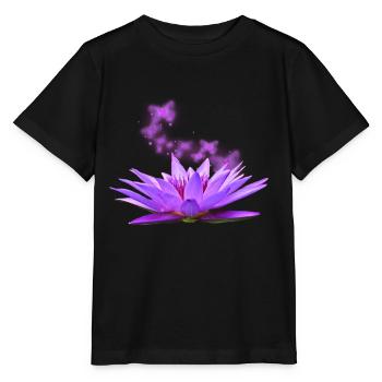 Lotusblüte - Stanley/Stella Kinder T-Shirt MINI CREATOR  - Schwarz - Vorne - Mikhail (115cm)