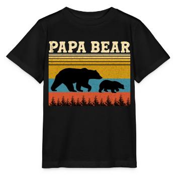 Vintage Papa Bär Baby Bär Vatertag - T-shirt bio MINI CREATOR Stanley/Stella Enfant - noir - Devant - Mikhail (115cm)