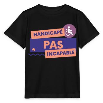 Handicapé pas incapable - T-shirt bio MINI CREATOR Stanley/Stella Enfant - noir - Devant - Mikhail (115cm)