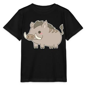 Sanglier - T-shirt bio MINI CREATOR Stanley/Stella Enfant - noir - Devant - Mikhail (115cm)