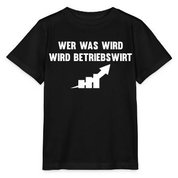Wer was wird wird Betriebswirt - Stanley/Stella Kinder T-Shirt MINI CREATOR  - Schwarz - Vorne - Mikhail (115cm)