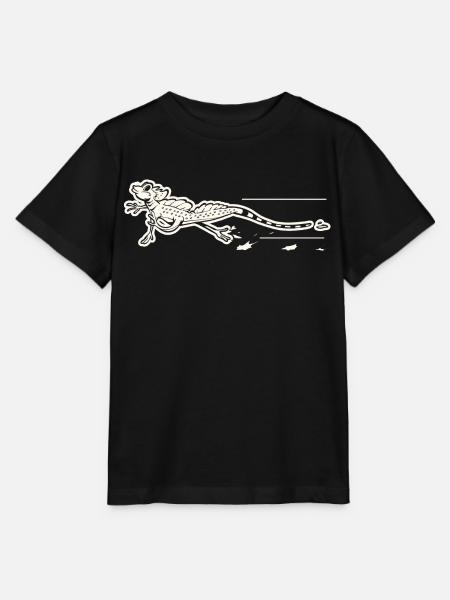 Lézard Jésus-Christ rétro - Stanley/Stella T-shirt MINI CREATOR til børn - sort